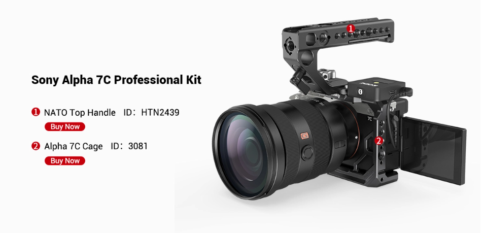 ПОЛНАЯ КОМПЛЕКТАЦИЯ КЛЕТКИ SMALLRIG 3081 ДЛЯ SONY A7C